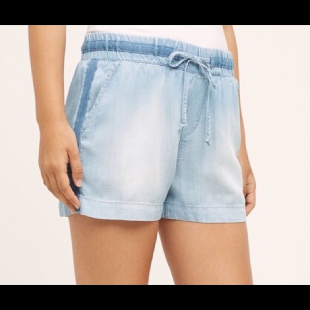 Anthropologie Cloth & Stone Chambray Shorts